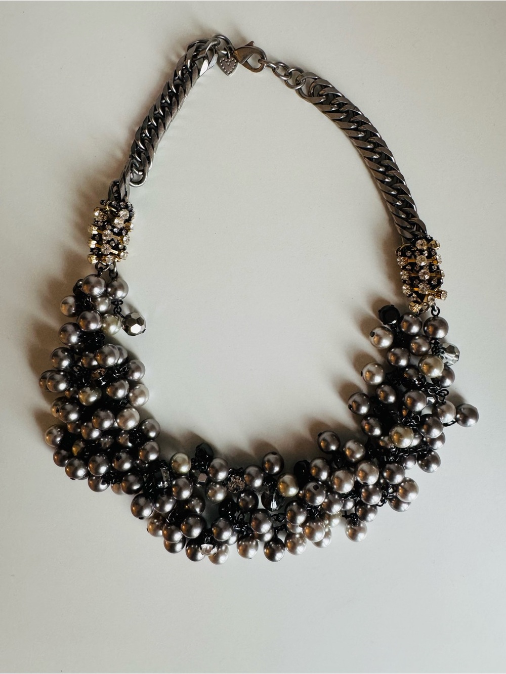✨ Stella & Dot Isadora Hematite Pearl Bib Necklace ✨